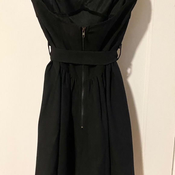 Strapless Little Black Dress with Beaded Detailing - Picture 2 of 4